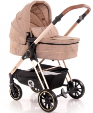 Дитяча коляска трансформер + автокрісло Lorelli Angel Beige